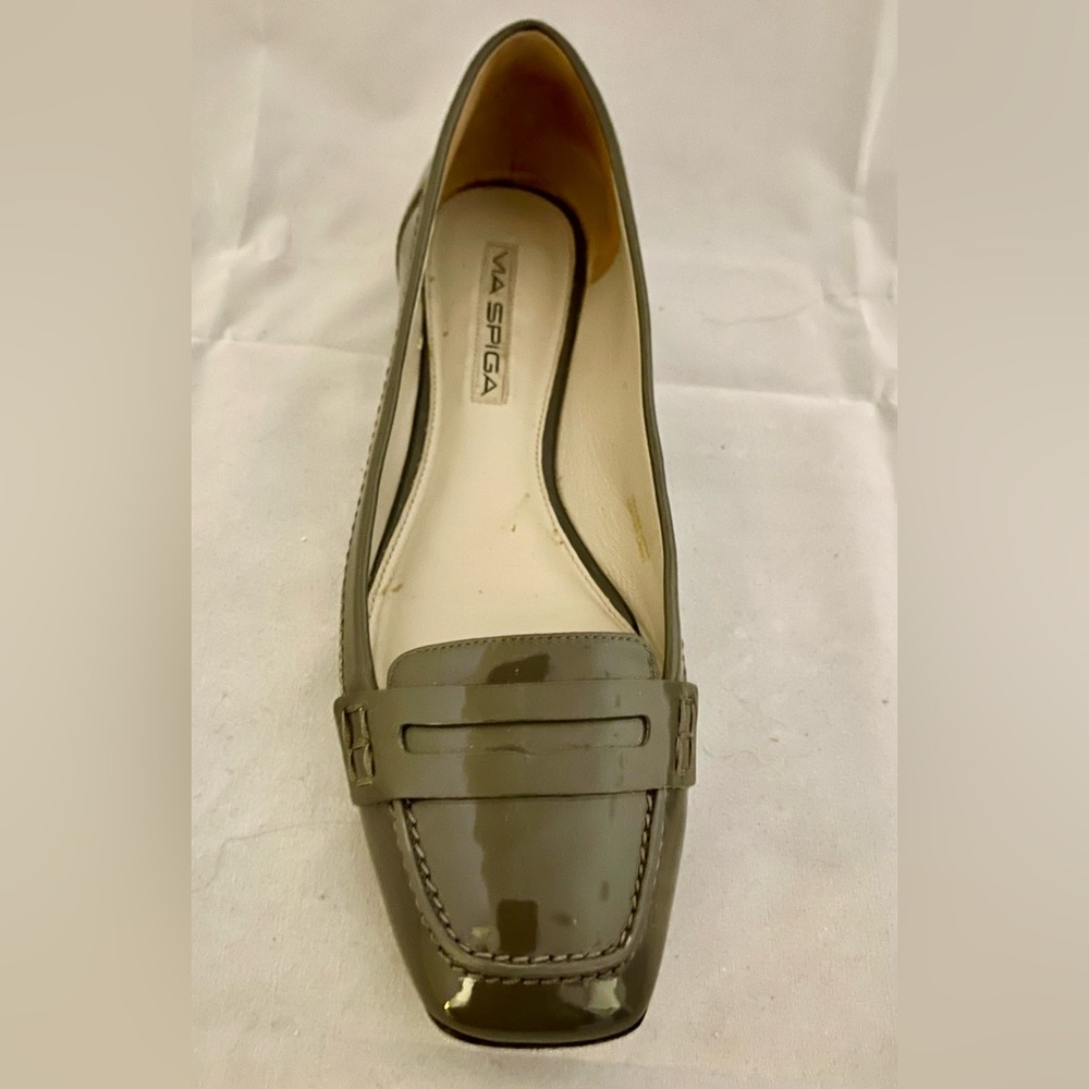 VIA SPIGA Smoke Patent Leather Italian GC Sz 7.5 Worn once No scuffs Italian